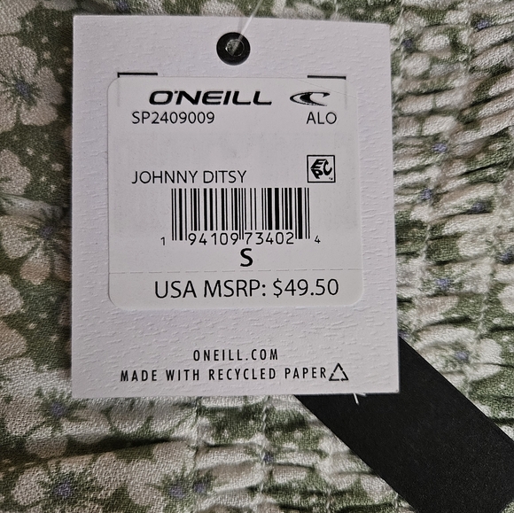 ONeill Womens Johnny Bridgette Ditsy Beach Pant ⛱️ Color is Aloe Size is Small!! - Picture 6 of 13